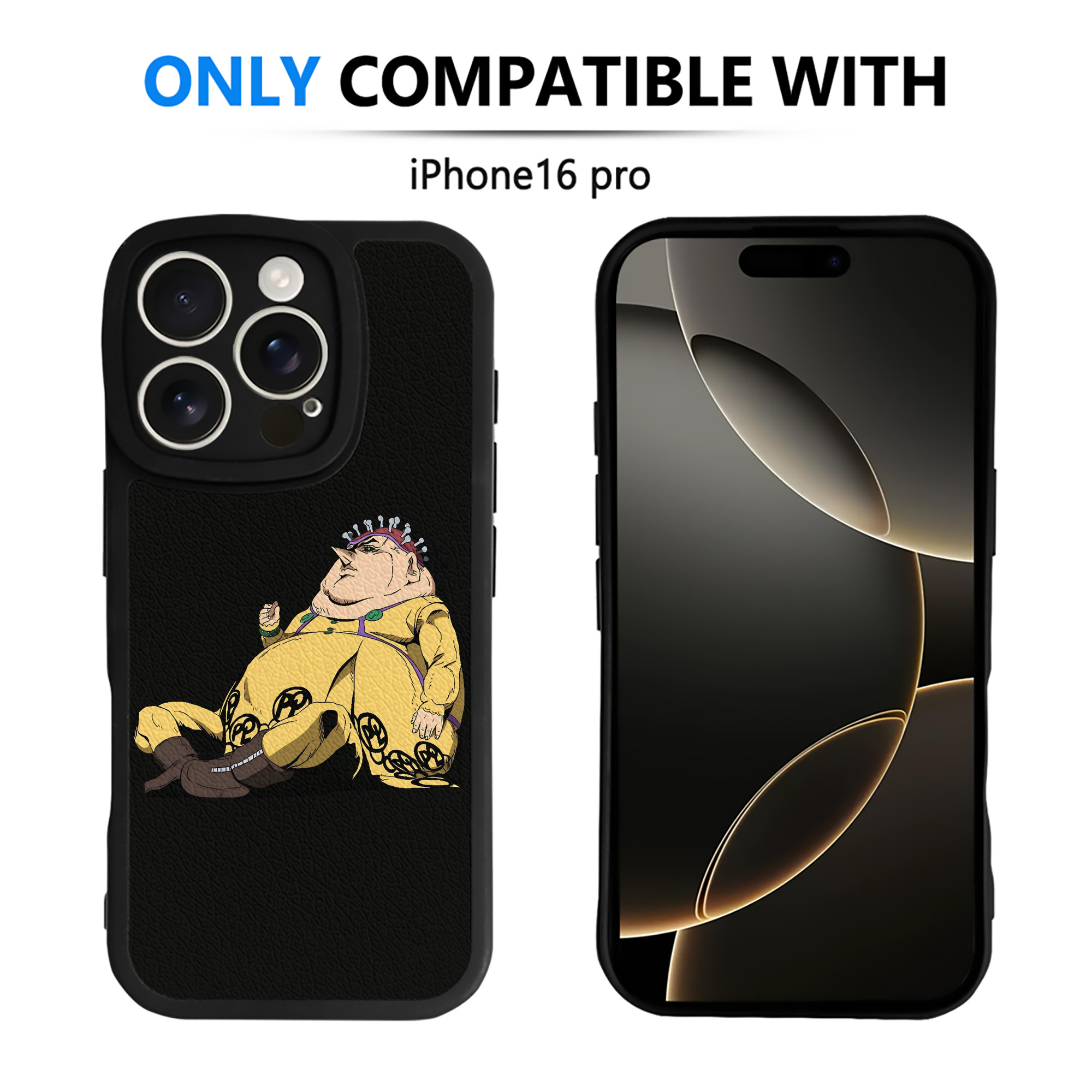 （画像用） ジョジョの奇妙な冒険 ポルポ JoJo's Bizarre Adventure Polpo 【iPhone 16シリーズ対応】シリコンスマホケース（レザー調） 材質：シリコン